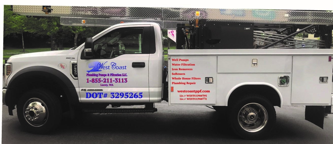 West Coast Plumbing Pumps & Filtration, LLC truck wrap